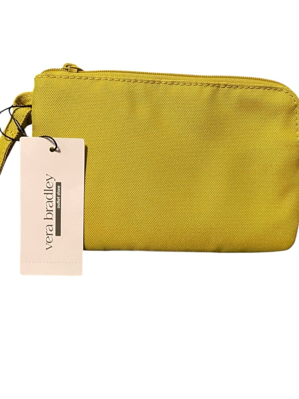 Vera Bradley Mustard Yellow Zip Cosmetic Pouch